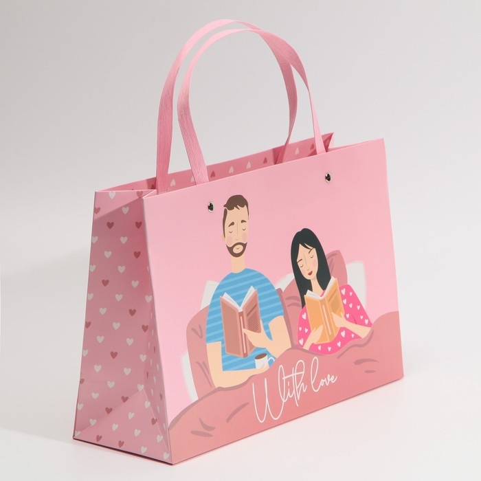 Пакет подарочный, упаковка, &laquo;С любовью&raquo;, 30 х 20 х 10 см