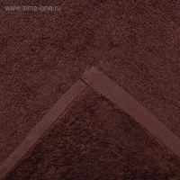 Простыня махровая гладкокрашеная 155х200см, цв.коричневый, 380г/м, хлопок 100%