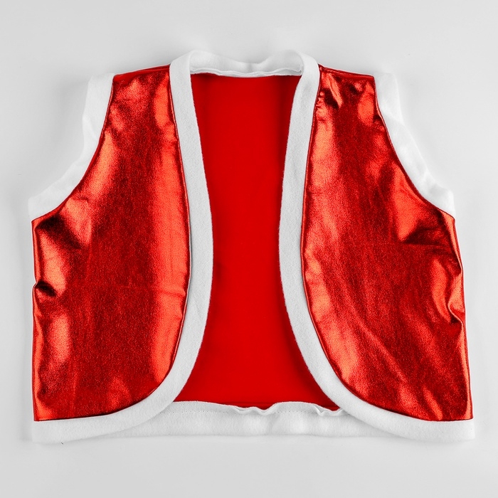 Карнавальный набор &laquo;Новогодний гномик&raquo;: жилетка, ремень, колпак, рост 98-110 см, красный