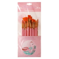 Набор кистей синтетика, 10 штук (№2/0,1,3,6,8,10,6,4,5,2), в блистере Набор кистей синтетика, 10 штук (№2/0,1,3,6,8,10,6,4,5,2), в блистере