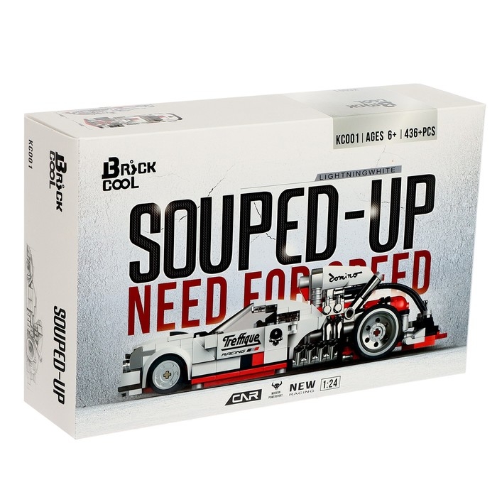 Конструктор Гонка «Белая молния», 436 деталей Конструктор Гонка «Белая молния», 436 деталей