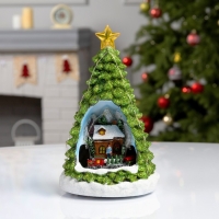 Светодиодная фигура &laquo;Новогодняя ёлка&raquo; 13 &times; 23 &times; 13 см, полистоун, батарейки АААх2 (не в комплекте), свечение мульти