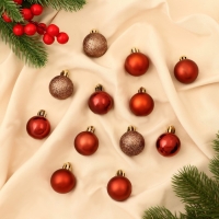 Набор шаров пластик d-3 см, 12 шт "Шедар" грация, Набор шаров пластик d-3 см, 12 шт "Шедар" грация,