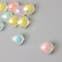 Бусины акрил "Шарик - грани перламутра" набор 10 шт разноцветные 1,6х1,6х1,6 см Бусины акрил "Шарик - грани перламутра" набор 10 шт разноцветные 1,6х1,6х1,6 см