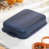 Противень «Экономика», 19×25 см, h=5,8 см, антипригарное покрытие, цвет синий Противень «Экономика», 19×25 см, h=5,8 см, антипригарное покрытие, цвет синий