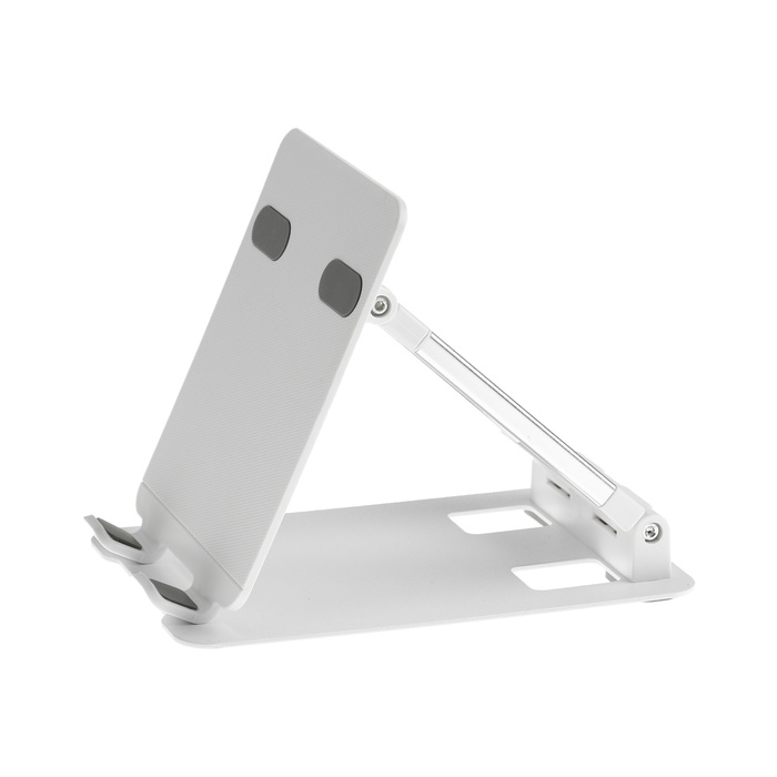 Подставка для планшета, регулируемая, складная, резиновые вставки, белая Подставка для планшета, регулируемая, складная, резиновые вставки, белая