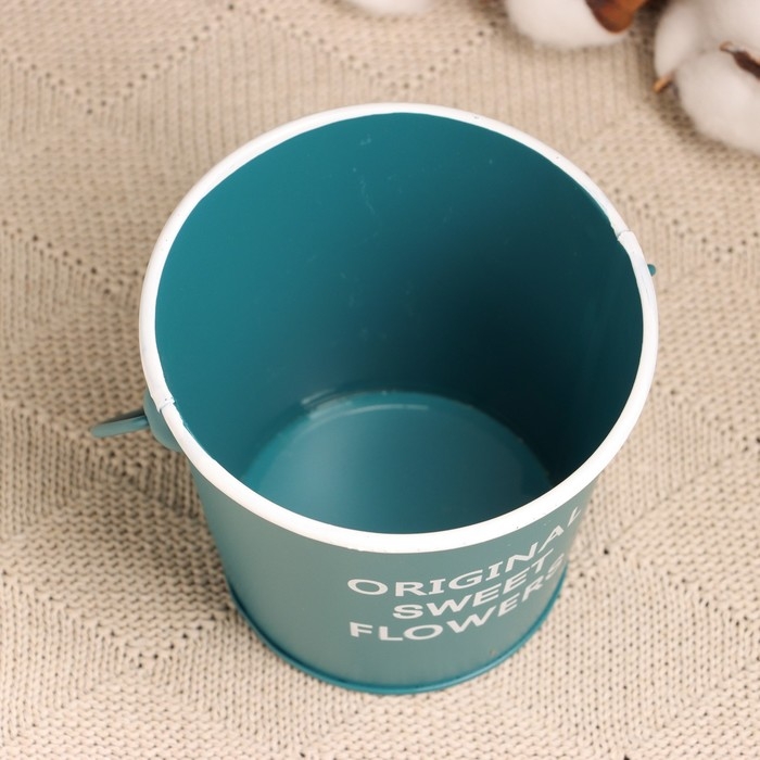 Кашпо "Ведерко Original" изумрудное, 11х11х10см