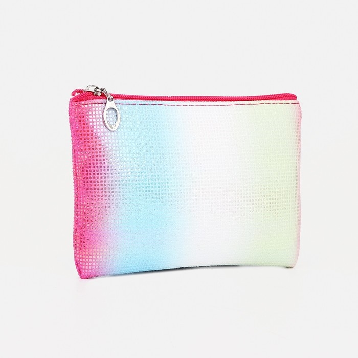 Набор косметичек 2 в 1 на молниях, цвет малиновый