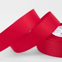 Лента репсовая, 25 мм, 23 &plusmn; 1 м, цвет тёмно-красный №33