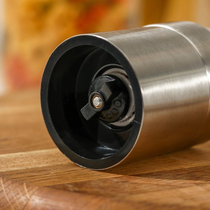 Мельница для специй Magistro &laquo;Лоста&raquo;, 17,5&times;5,3 см, двусторонняя, керамический механизм, цвет серебряный