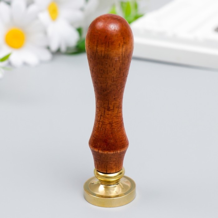 Печать для сургуча с деревянной ручкой Печать для сургуча с деревянной ручкой "Медвежонок - Удачи" 9х2,5х2,5 см