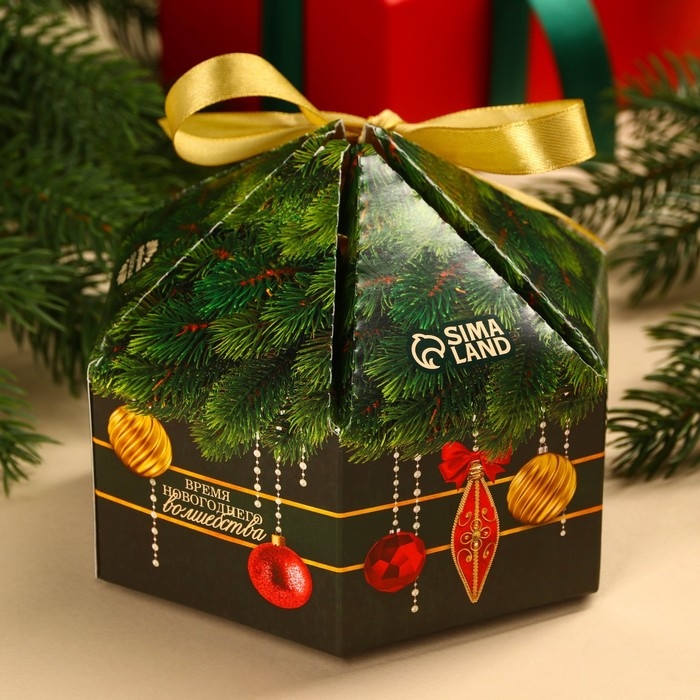 Шоколадные конфеты в коробке &laquo;Счастья в Новом году&raquo;, вкус: тирамису, 200 г.