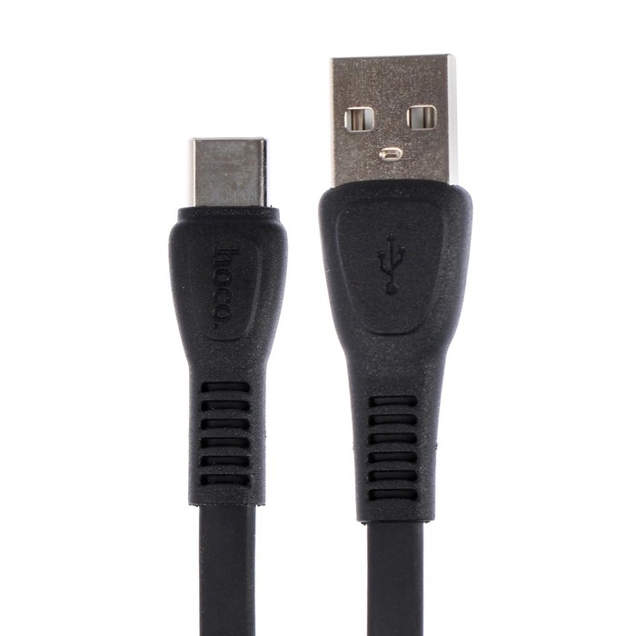 Кабель Hoco X40, USB - Type-C, 3 А, 1 м, плоский, черный Кабель Hoco X40, USB - Type-C, 3 А, 1 м, плоский, черный