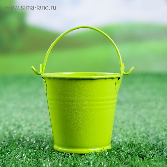 Кашпо Кашпо "Ведерко Томми" зеленое, 6х6см