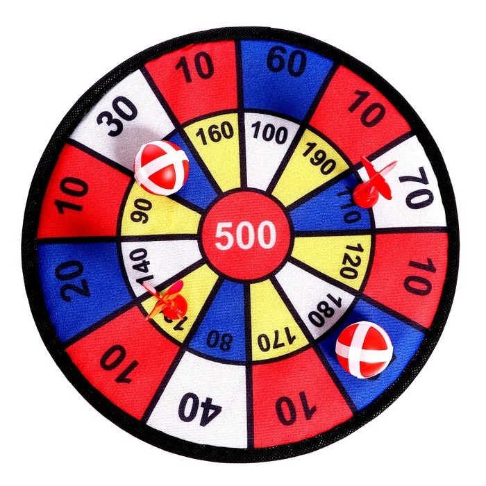 Дартс липучка &laquo;Чемпион&raquo;, на липучках, МИКС