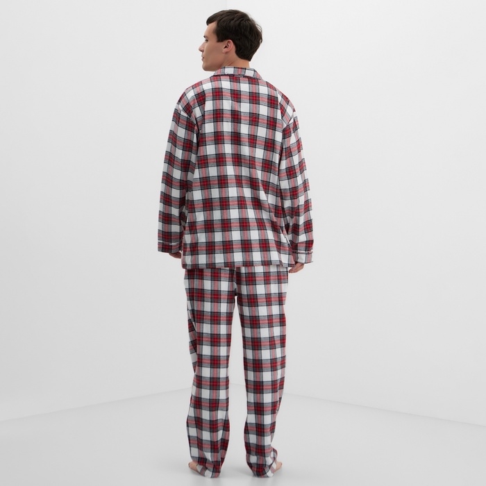 Пижама мужская из фланели (рубашка и брюки) KAFTAN р.56