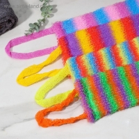 Мочалка для тела Доляна «Радуга», 12×45 см, МИКС Мочалка для тела Доляна «Радуга», 12×45 см, МИКС