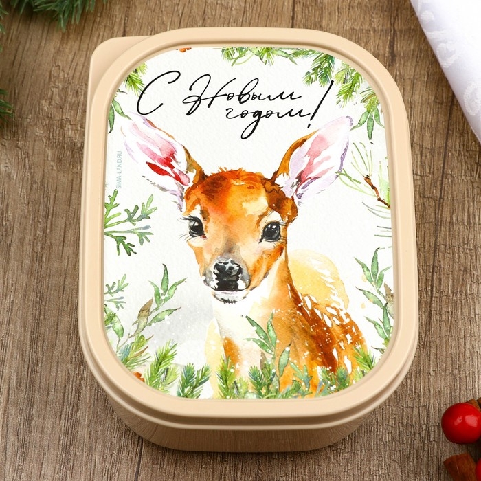 Новый год. Ланч-бокс &laquo;Сказочный олень&raquo;, 500 мл