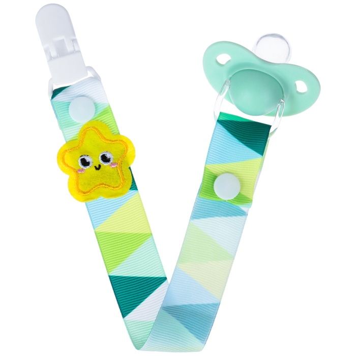 Держатель для соски - пустышки «Счастливый ребёнок», на ленте Держатель для соски - пустышки «Счастливый ребёнок», на ленте