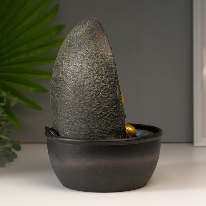 Фонтан настольный от сети "Лакшми в золотом одеянии у водопада" 28х19х19 см