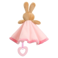 Комфортер - игрушка &laquo;Зайка&raquo;, погремушка, прорезыватель, цвет розовый, Mum&Baby