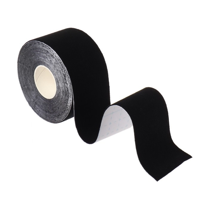 Кинезио - тейп, 3,8 см &times; 5 м, цвет чёрный