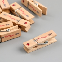 Декор для творчества дерево "Прищепка - Букетик радости" набор 10 шт Декор для творчества дерево "Прищепка - Букетик радости" набор 10 шт