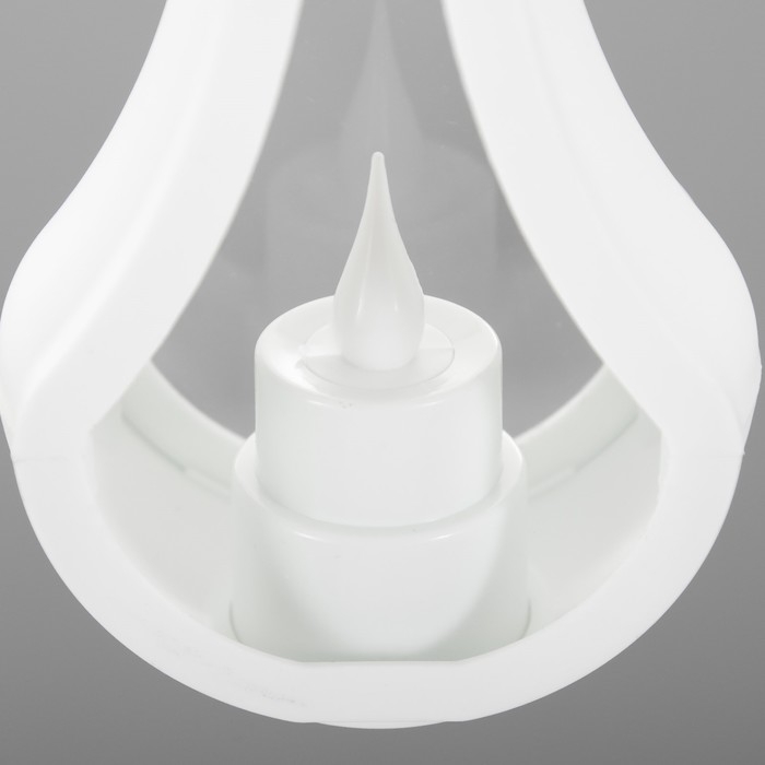 Ночник "Замершая свеча" 3хLR1130 белый 5х8,5х15 см RISALUX