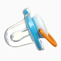 Набор: Соска - пустышка с держателем «Пингвин», анатомическая +6 мес, цвет голубой Набор: Соска - пустышка с держателем «Пингвин», анатомическая +6 мес, цвет голубой