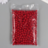 Набор бусин "Жемчуг" d 10 мм, 250 гр, красный