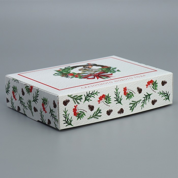 Коробка подарочная новогодняя складная «Сказочного нового года», 21 х 15 х 5 см, Новый год Коробка подарочная новогодняя складная «Сказочного нового года», 21 х 15 х 5 см, Новый год