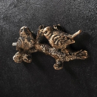 Вешалка - ключница "Веточка с двумя птичками" бронза Вешалка - ключница "Веточка с двумя птичками" бронза