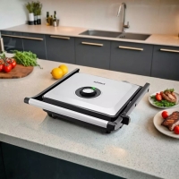 Гриль электрический Kitfort КТ-3676, 2000 Вт, антипригарное покрытие, 29х26 см