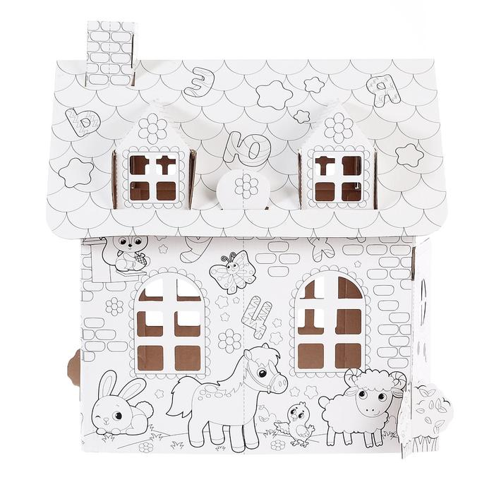 Набор для творчества «Домик», раскраска-конструктор из картона Набор для творчества «Домик», раскраска-конструктор из картона