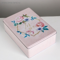 Набор подарочных жестяных коробок &laquo;Just for you&raquo;, 26 х 18,5 х 9 см