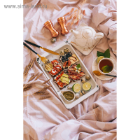 Набор столовых приборов из нержавеющей стали Magistro &laquo;Версаль&raquo;, 4 предмета, цвет ручек чёрный, цвет металла золотой