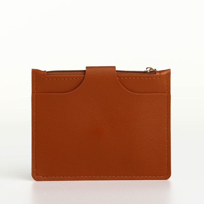 Картхолдер на кнопке, цвет рыжий