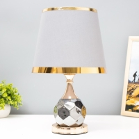Настольная лампа "Кабошен" 1х40Вт Е27 220В золото-хром  25х25х40 см RISALUX