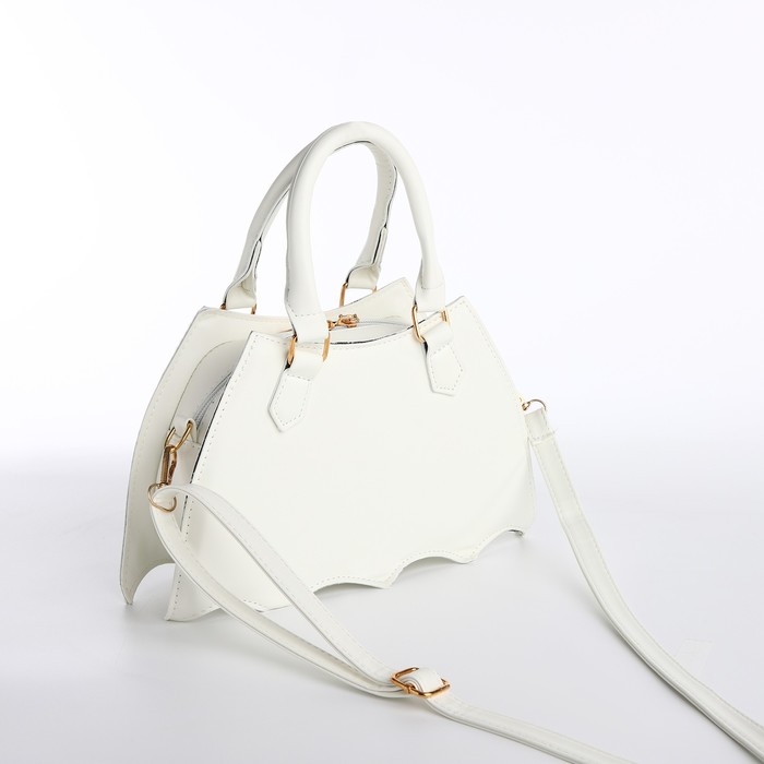 Сумка молодёжная на молнии, цвет белый Сумка молодёжная на молнии, цвет белый