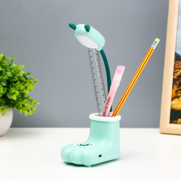 Настольная лампа "Лапка" 14xLED 3Вт USB АКБ МИКС 10,5х6,5х26 см RISALUX