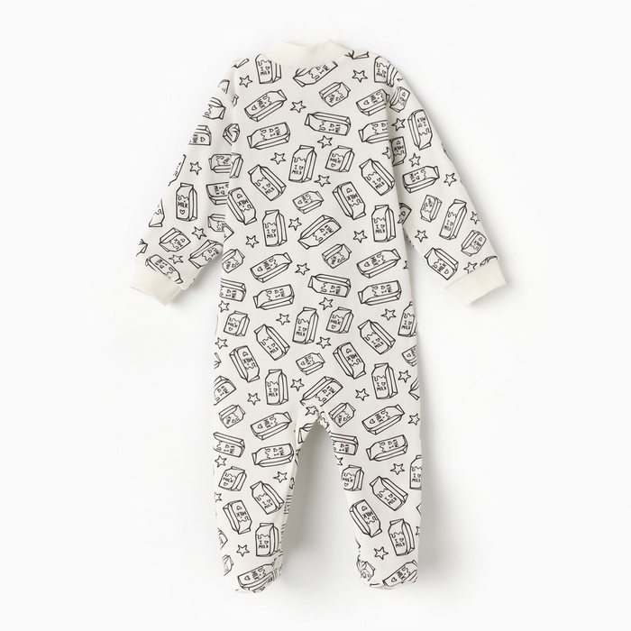 Комбинезон детский закрытые ножки, цвет белый/молоко, рост 68 см Комбинезон детский закрытые ножки, цвет белый/молоко, рост 68 см