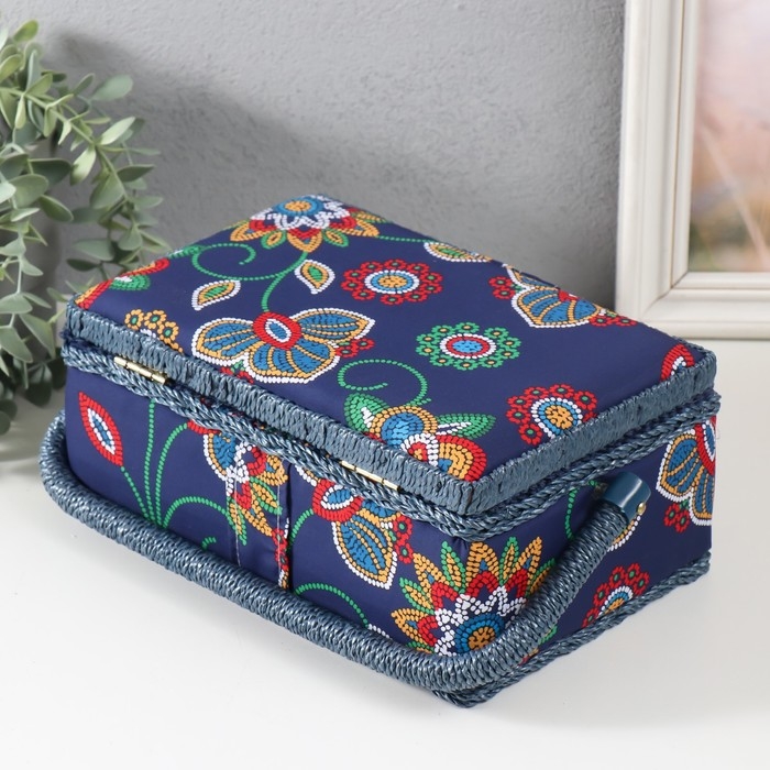 Шкатулка для рукоделия Шкатулка для рукоделия "Цветочная мозаика" 24х16х11 см