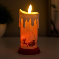 Ночник " Морозная свеча" LED RGB от батареек LR44 6х6х10 см RISALUX Ночник " Морозная свеча" LED RGB от батареек LR44 6х6х10 см RISALUX