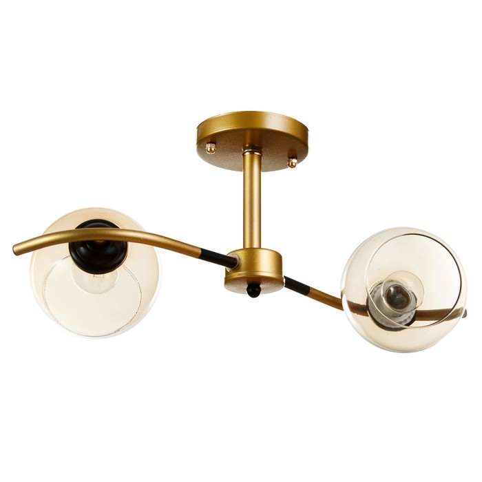 Люстра Люстра "Мерлия" 2хЕ27 40Вт черно-золотой 48х26х27 см BayerLux