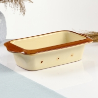 Емкость для запекания "Трапеза прямоугольная" 1л / 6,5х27х14,5см, карамель Емкость для запекания "Трапеза прямоугольная" 1л / 6,5х27х14,5см, карамель