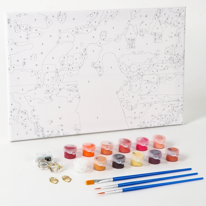 Картина по номерам с подрамником и гирляндой &laquo;Свидание&raquo;, 20 х 30 см