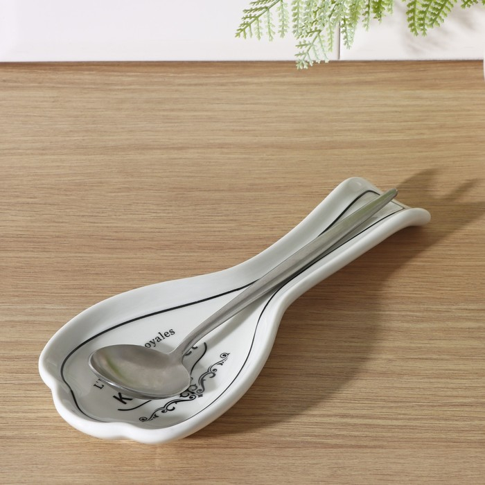 Набор аксессуаров для кухни Доляна &laquo;Уют&raquo;, 4 предмета (дозатор 300 мл, мыльница, подставка для губки, подставка для ложки), цвет белый