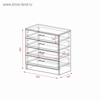 Комод Эра (К800), 800х830х440, Белый