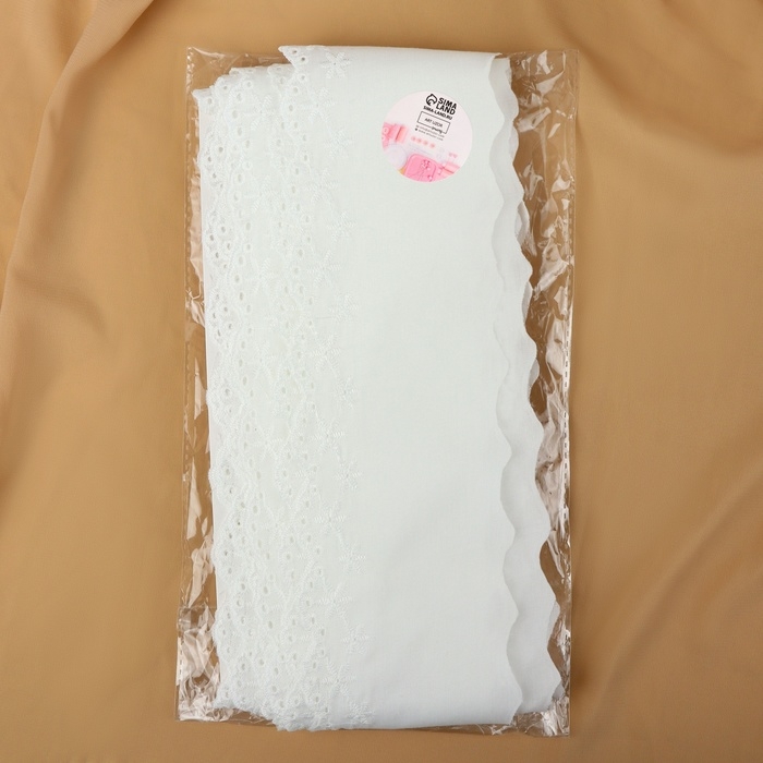 Кружево шитьё, 80 мм × 13 ± 1 м, цвет белый Кружево шитьё, 80 мм × 13 ± 1 м, цвет белый