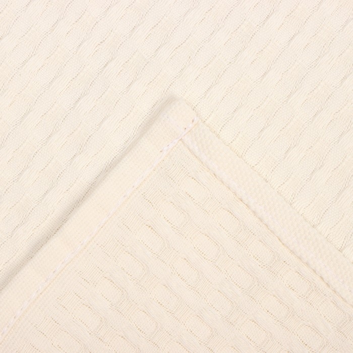 Набор кух. полотенец "Доляна" цв. белый 35х60 см - 2 шт, 100% хл, вафля 220 г/м2